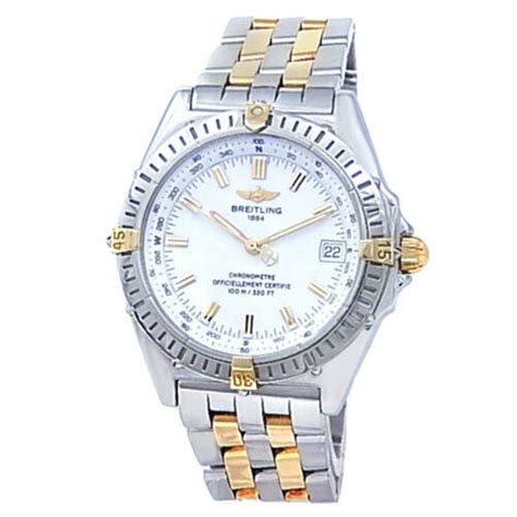 breitling wings automatic silver old|Breitling wings automatic b10350.